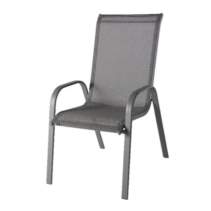 Scaun gri, aluminiu, 76 x 56.5 x 94.5 cm • GoodHome Janeiro