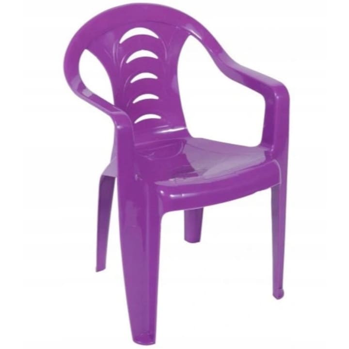 Scaun de gradina pentru copii, Oler, Plastic, 36x36x52.5 cm, Violet