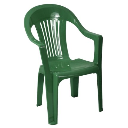 Scaun pentru gradina, Sole, material plastic, culoare verde, 57 x 54 x 90 cm