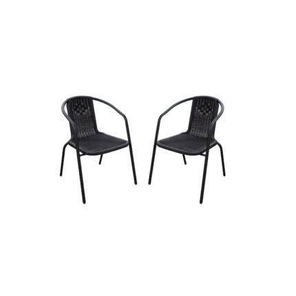 Set 2 scaune bistro RAKI CAMPMAN 54x59x73cm maro