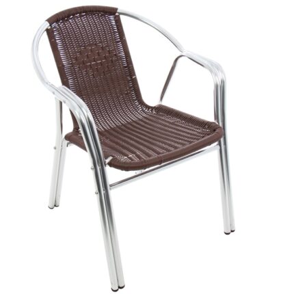 Scaun pentru gradina ART MANILA cu scheletul fabricat din aluminiu iar sezutul si spatarul din polietilena 56x62x74
