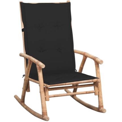 Scaun balansoar cu perna vidaXL, bambus, 66 x 86 x 105 cm, 9.91 kg 3063910