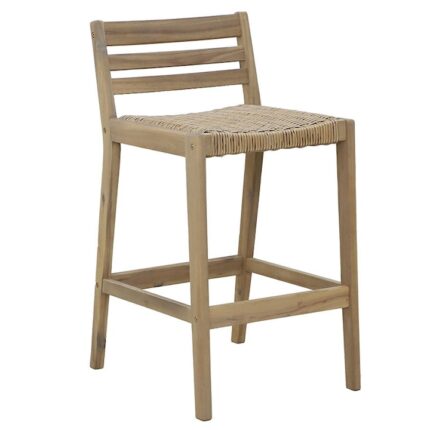 Scaun Taburet pentru Bar, de exterior, Model 56984, culoare Natur