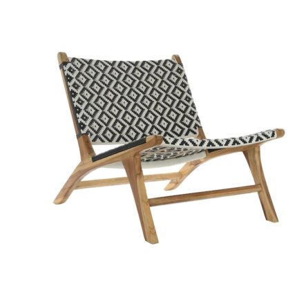 Scaun gradina, Lemn, 65x80x68cm, Alb/Negru
