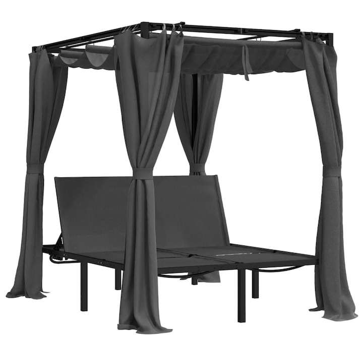 Baldachin de gradina, Zakito europe, 207x153x204 cm, Negru