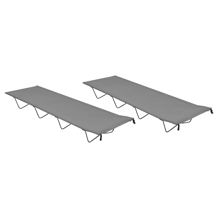 Sezlong, Zakito Europe, Set 2, 180x60x19cm, Gri
