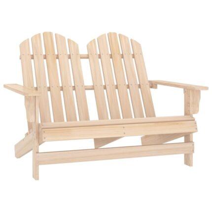 Set de 2 locuri de exterior vidaXL, Lemn de acacia, Gri,13.34 kg, 119.5 x 85.5 x 89.5 cm