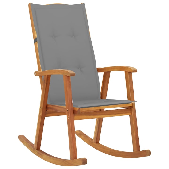 Balansoar cu perne vidaXL, lemn masiv de acacia, 57 x 100 x 117 cm, 11.81 kg, Maro