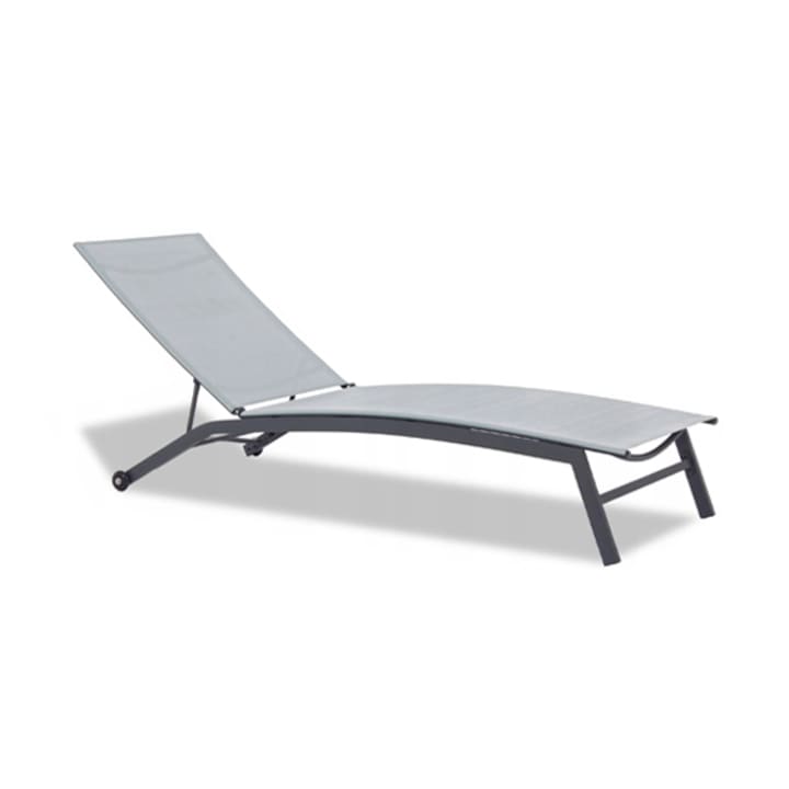 Sezlong GardenLine Gri 195 x 63 x 90 cm