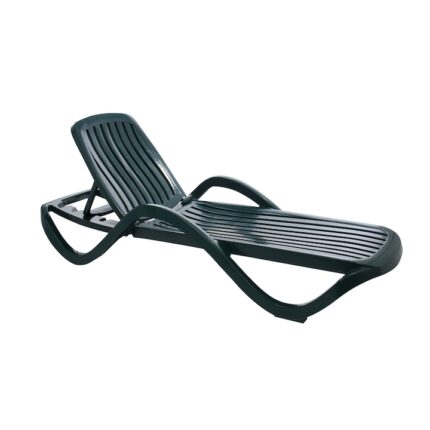 Sezlong plaja iMK® structura plastic verde 191 x 70.5 x 40 cm