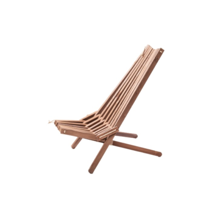 Scaun de gradina Lemnart C4, Sakart, Lemn, Pliabil, 50x80x100 cm, Maro