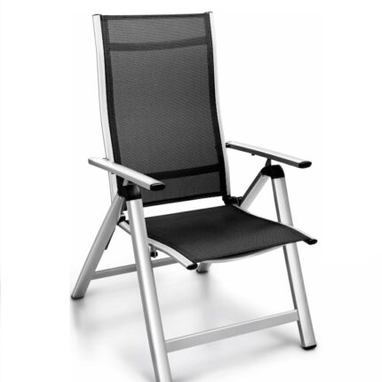 Sezlong/Scaun pliant plaja/gradina/terasa, 59 x 63 x 113 cm, gri