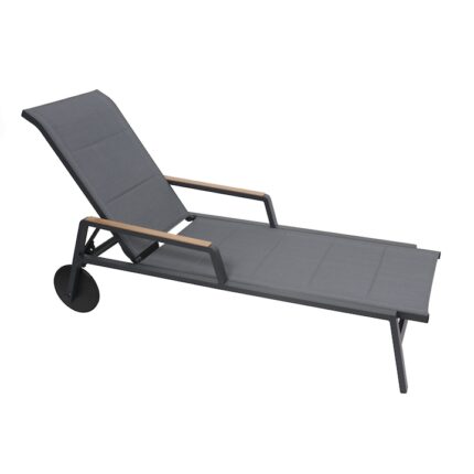Sezlong plaja DacEnergy©, dimensiuni 200 x 74 cm, structura aluminiu, spatar reglabil in 4 pozitii, fix, culoare negru