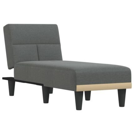 Scaun gradina Zakito Europe, poliester/placaj, szezlong 3 in 1, pliabil, gri inchis, 140x70cm