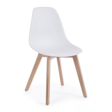 Set 4 scaune albe System 51.5x46.5x86 cm