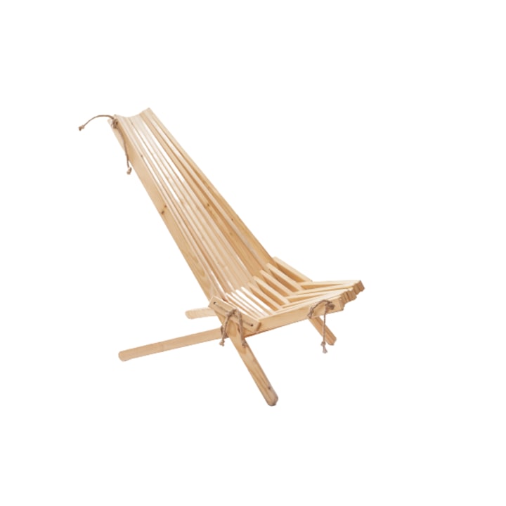 Scaun de gradina Lemnart C3, Sakart, Lemn, Pliabil, 50x80x100 cm, Bej