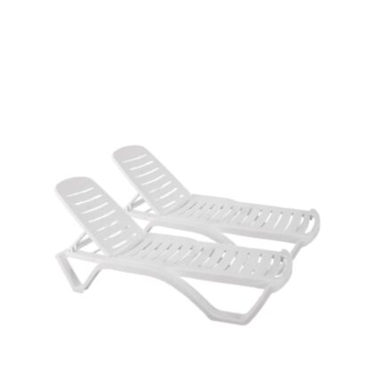 Set 2 sezlonguri CULINARO AQUA 200x72xH30,5cm culoare alba
