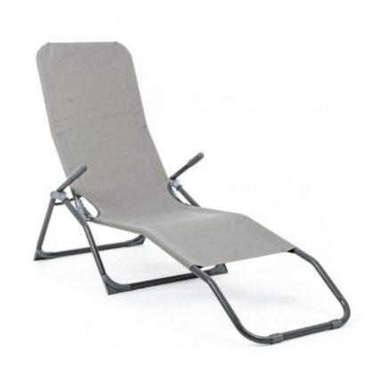 Sezlong gri Bolzano II 59x140x95x27x47 cm
