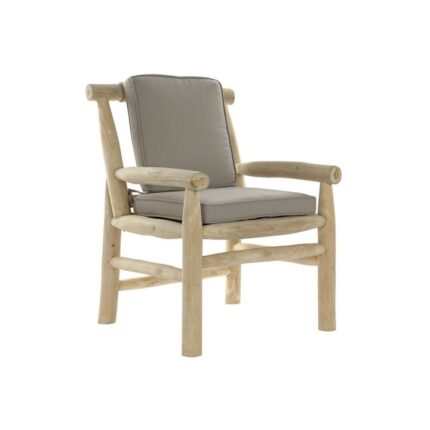 Fotoliu de gradina DKD Home Decor, Natural, Gri, 65x80x92cm