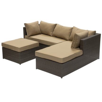 Set gradina/terasa Kring Kingston coltar, taburet Ottoman, maro