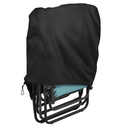 Husa de protectie pentru scaune de gradina pliabile impermeabil, rezistent la praf, rezistent la UV, 100 x 70 x 15 cm, negru