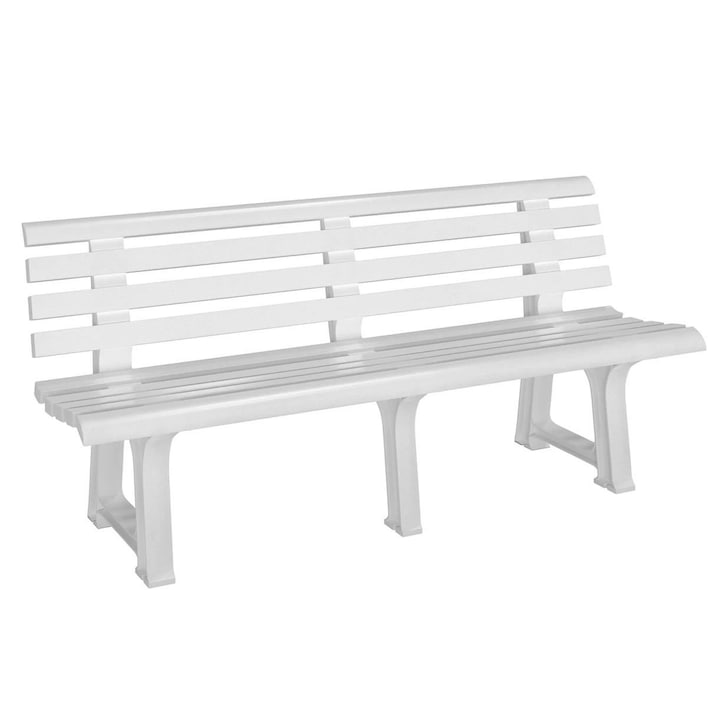 145x74x49 cm Banca din plastic Strend Pro Orchidea White, Alba, 145x74x49 cm, UV