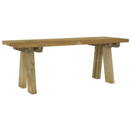 Banca de gradina vidaXL, 110 cm, lemn masiv de pin impregnat, 14.49 kg