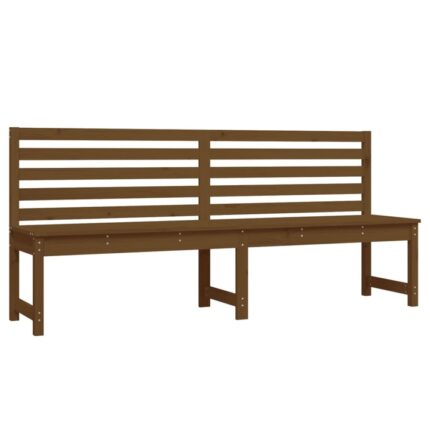 Banca de gradina vidaXL, maro miere, 201,5 cm, lemn masiv de pin, 19.25 kg