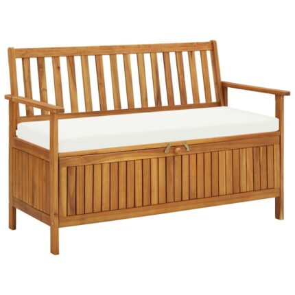 Banca de depozitare gradina vidaXL, 120x63x84 cm, lemn masiv salcam XL