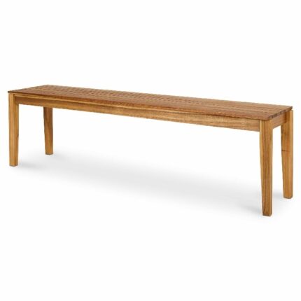Banca fara spatar pentru gradina Denia, lemn, culoare maro, 160 x 35.5 x 44 cm