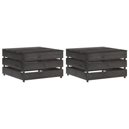 Set mese de gradina din paleti vidaXL, 2 buc., lemn de pin tratat, 60 x 62 x 37 cm, 19.93 kg