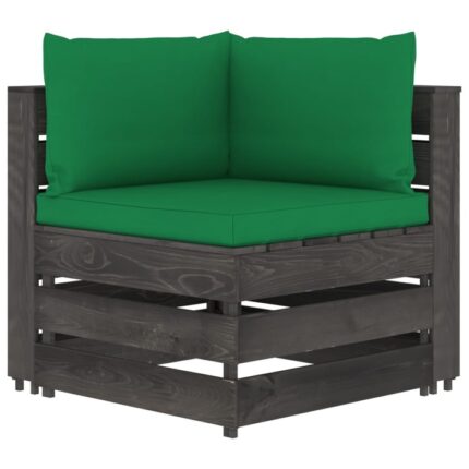 Canapea de colt modulara cu perne vidaXL, gri, lemn impregnat, 69 x 70 x 66 cm, 24.04 kg 3068113