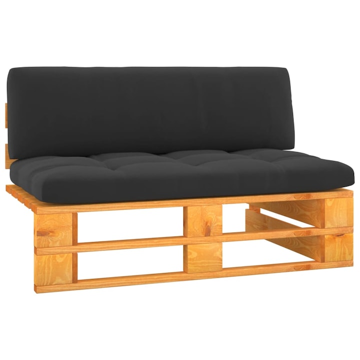 Canapea mijloc gradina din paleti vidaXL, maro miere, lemn pin tratat, 110 x 65 x 55 cm, 13.13 kg 3066524