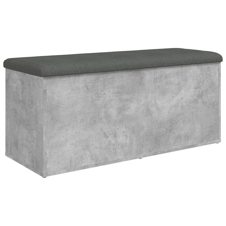 Banca cu spatiu de depozitare Zakito Europe, gri beton, 102x42x45cm