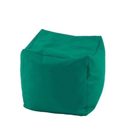 Taburet tip cub xl, Pufrelax, pretabil exterior, impermeabil, Smarald