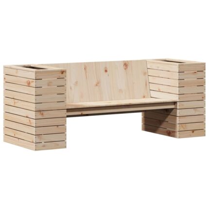 Bancheta cu jardiniere vidaXL, 167, 5x60x65 cm, lemn masiv de pin, 25.3 Kg