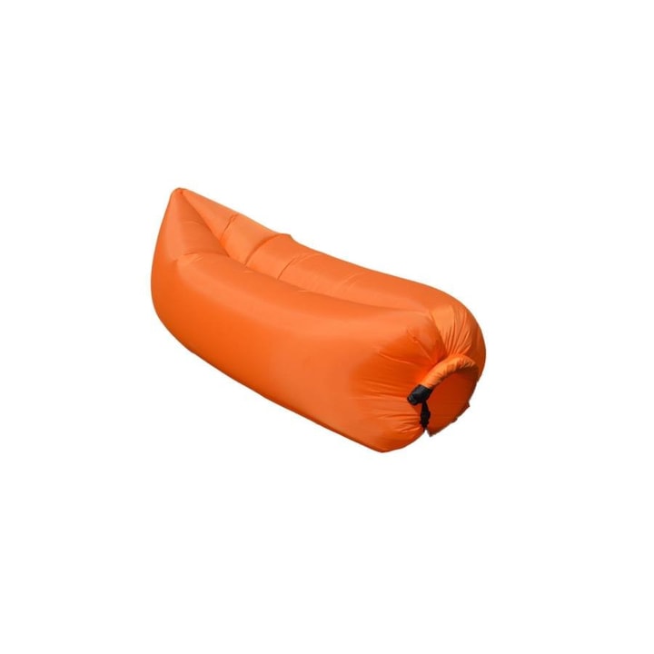 Canapea gonflabila pentru doua persoane, Marashop, Plastic, Portocaliu
