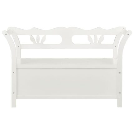 Banca, VidaXL, Lemn de brad, 107x45x75.5 cm, Alb