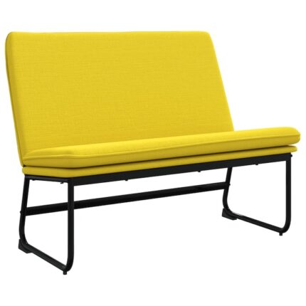 Banca vidaXL, galben deschis, 100x75x76 cm, material textil