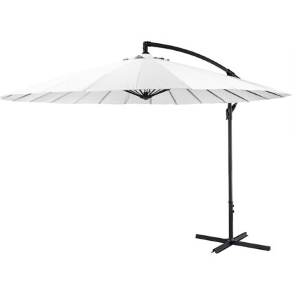 Umbrela de gradina suspendata Ambiance, 300cm, poliester, 180g/m2, alb