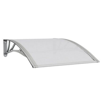 Copertina de usa vidaXL, gri si transparent, 100x80 cm, policarbonat