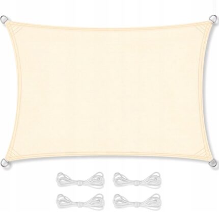 Panza parasolar pentru balcon/gradina/terasa, Zolta, Tesatura, 4x3m, Bej