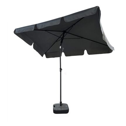 Umbrela de gradina, Akord Furniture Factory, Poliester/Metal, 300x300 cm, Gri inchis