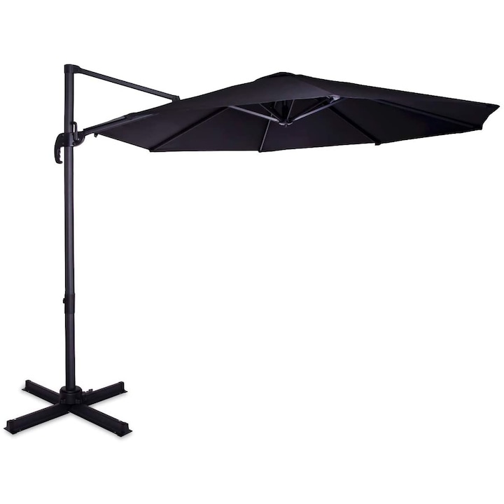 Umbrela de soare pentru gradina, VONROC, GP501XX, 300cm, negru/antracit