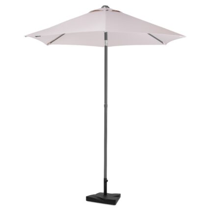 Umbrela de soare premium VONROC, GP514XX_BEIGE_C, Ø200cm, bej, Cu baza beton 20kg