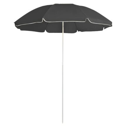 Umbrela de soare de exterior vidaXL, stalp din otel, antracit, 180 cm, 0.95 kg