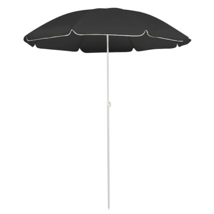 Umbrela de soare exterior vidaXL, stalp din otel, antracit, 180 cm, 0.92 kg