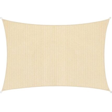 Copertina prelata de soare, dreptunghiulara, impermeabila cu protectie UV, 4x3m, crem
