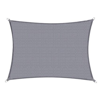 Copertina prelata de soare, dreptunghiulara, impermeabila cu protectie UV, 5x4m, gri deschis