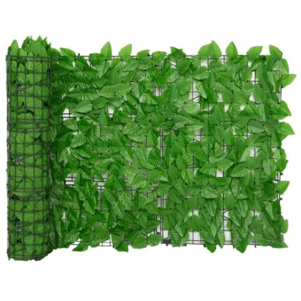 Paravan de balcon vidaXL, frunze verzi, 300x75 cm, 1.15 kg